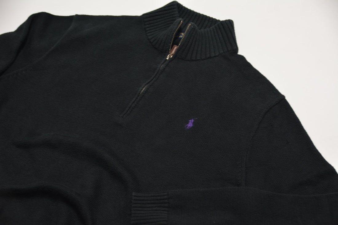 Black Ralph Lauren 1/4 Zip Sweater